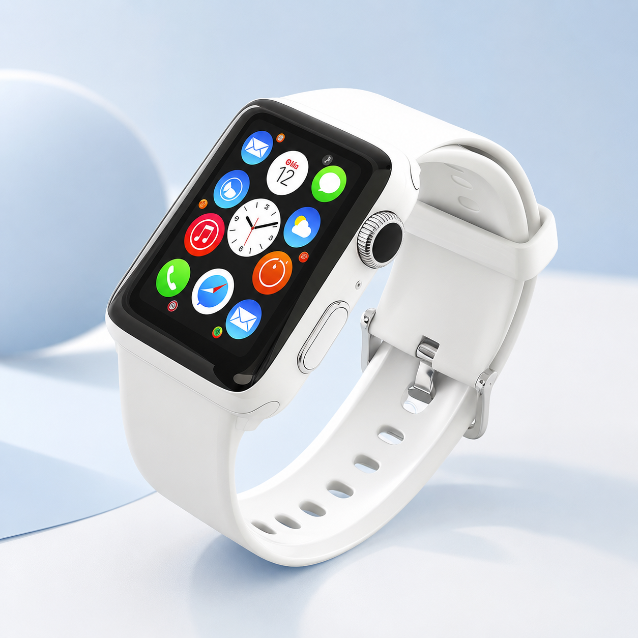 Luna Edge Smartwatch with Full Touch Display and Smart Notifications – White Edition